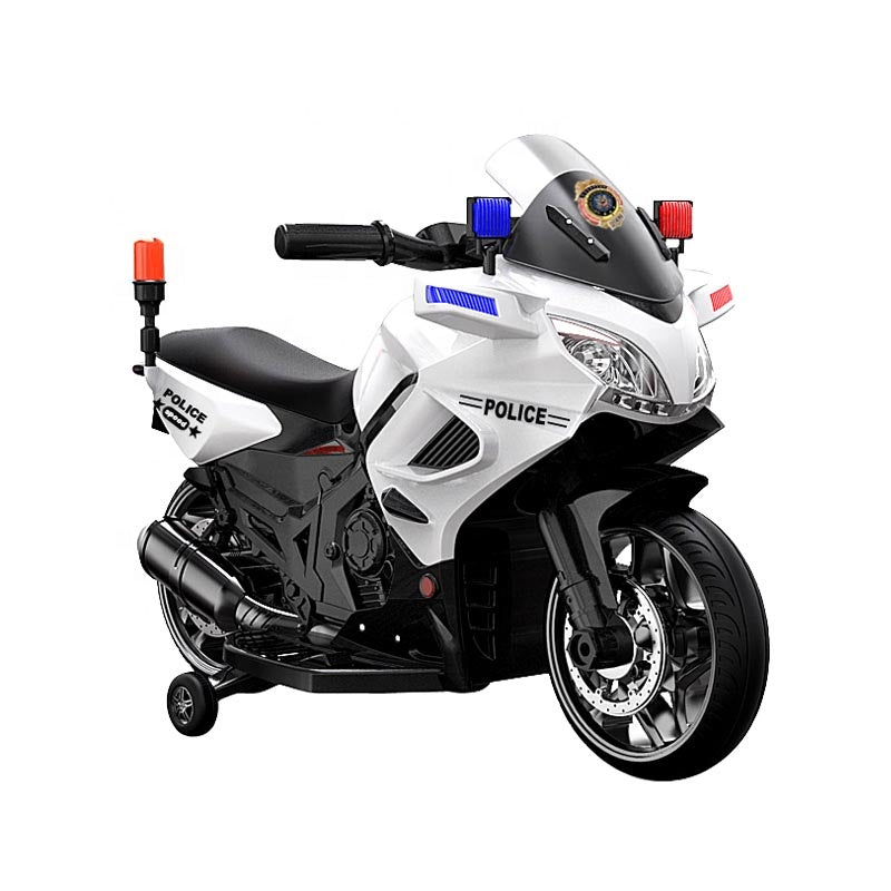 Moto Police Électrique pour Enfants avec LED - Motocyclette Ride-On Abordable pour Petits Héros, Dès 3 Ans